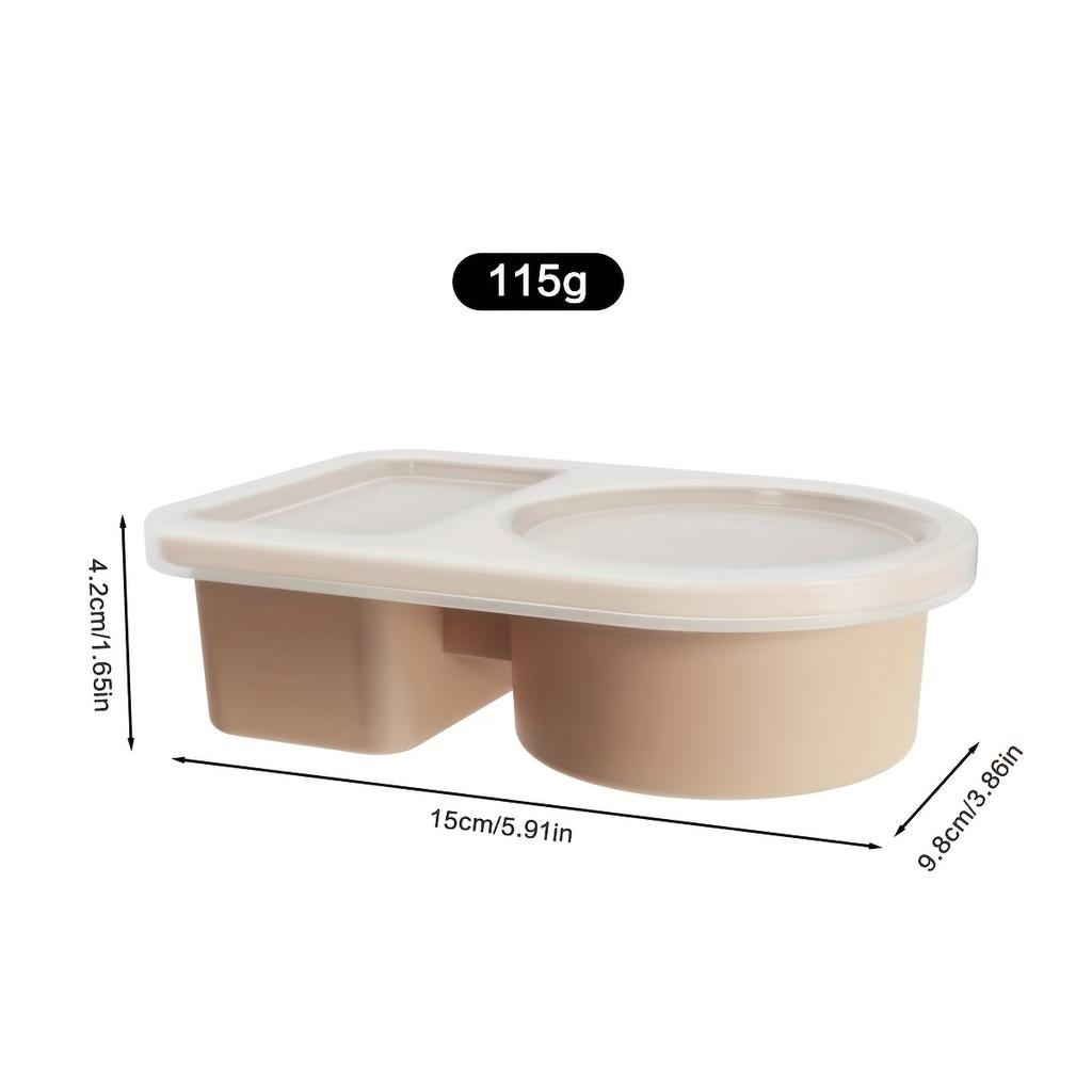 3er-Pack Silikon-Snackbehälter 2 Fächer Wiederverwendbare Snackle Box mit Deckeln für Snacks, Salatdressing & Meal Prep Lebensmittelaufbewahrung