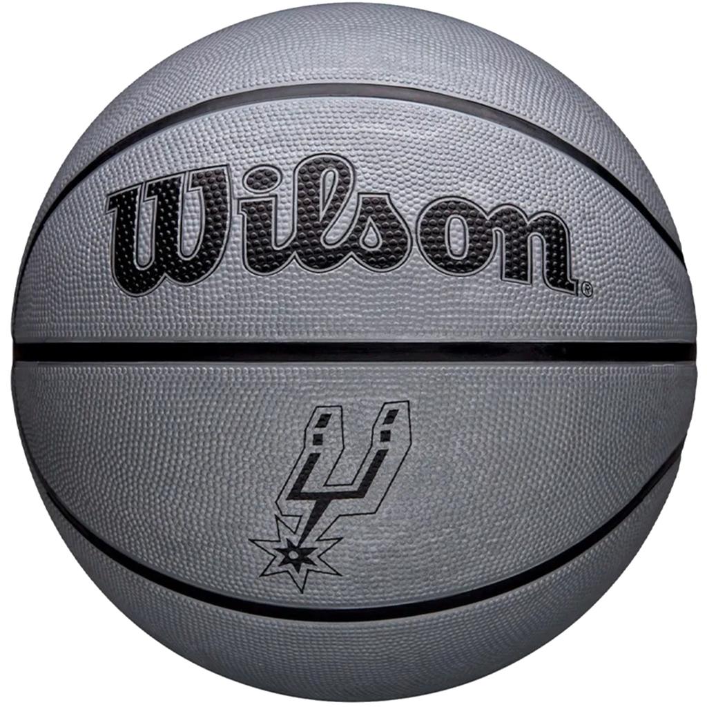 Wilson NBA Team Tribute Solid Milwaukee Bucks Ball, Unisex Silver Basketball