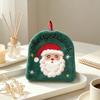 Coral Fleece Christmas Hand Towels Quick-drying Cleaning Dishcloths  Xmas Decor