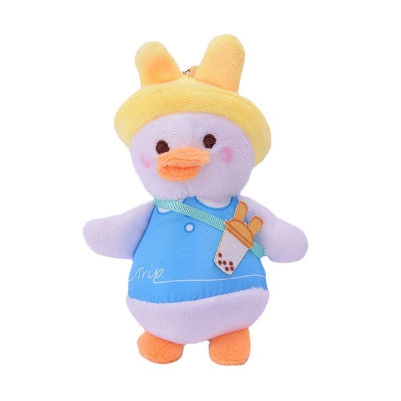 Adorable Japanese-style Plush Duck Keychain For Kids Soft Pp Cotton Toy