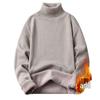 Men's Plus Velvet Thick Knitwear: Wear-Resistant High-End Wool Sweater with Fold-Over Neck.