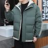 Mens Hooded Cotton Puffer Jacket Loose Fit Winter Warm Outerwear Streetwear Casual Coat