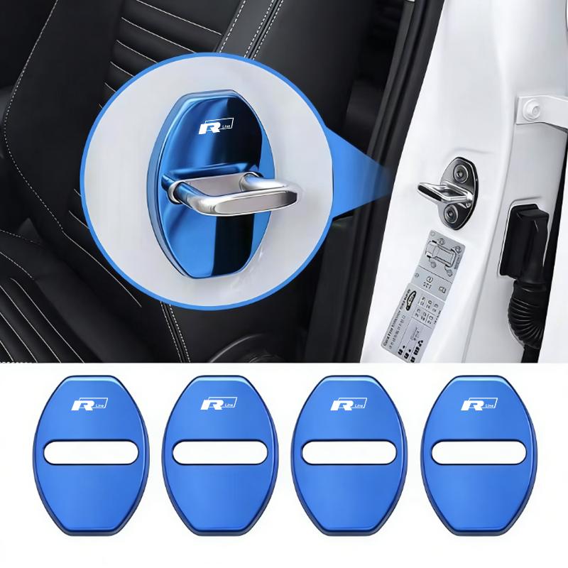 4Pcs Metal Car Door Lock Buckle Cover Protective Covers Hub Cap For VW GTI Polo Golf Passat B6 B7 B8 Tiguan Jetta T-ROC Taigo CC vhcp29