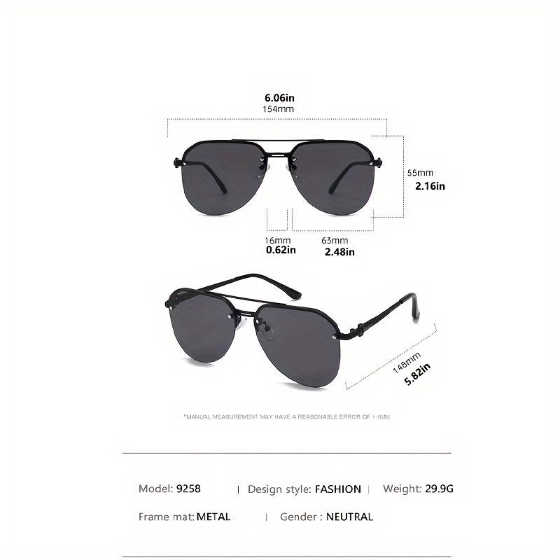 Double Beam Frame Fashion for Women Men Anti Glare Sun Shades for Driving Beach Travel