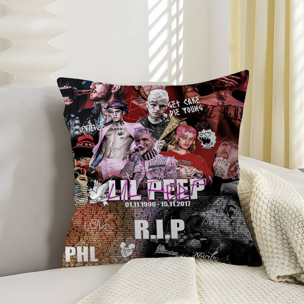 L-Lil P-Peep Горячий Певец Офисная Подушка Наволочка Автомобильная Подушка Чехол 45X45СМ Подушка для Поясницы Чехол для Подушки Дивана 12x12Inch