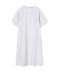 Between A And B Waist Ribbon Stripe Long Dress [White]
