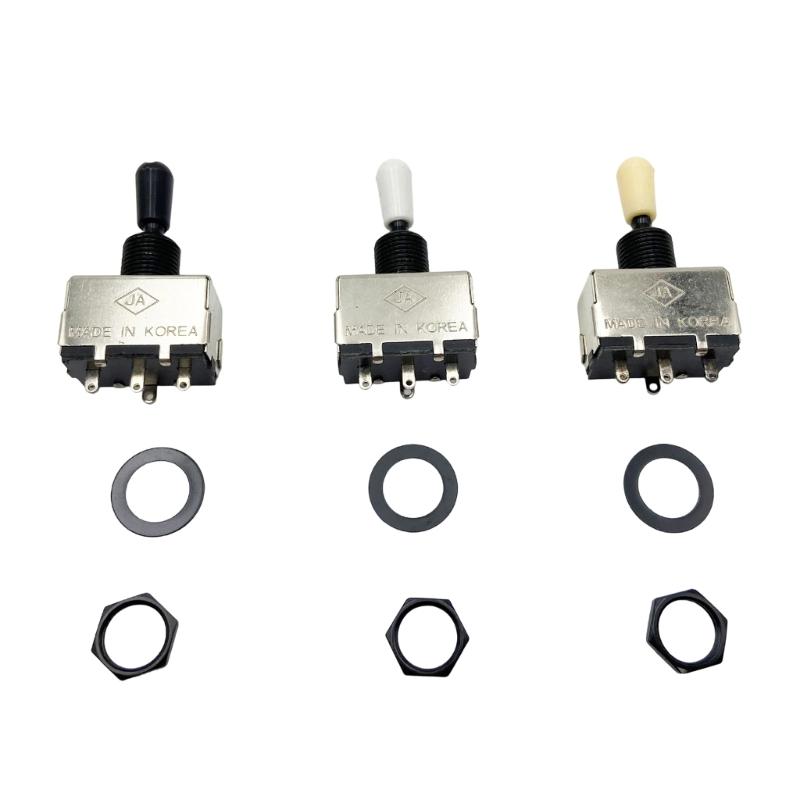 Guitar Toggle Switches with 3 Tone Setting Stable Performances Simple Setup Metal and ABS Texture Suitable for Musicians
