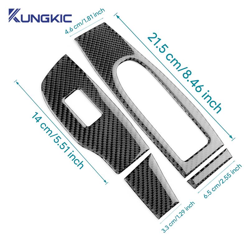 Real Soft Carbon Fiber Sticker LHD RHD For Mazda 3 BP Axela -2025 Car Front Door Window Lift Panel Interior Accessories