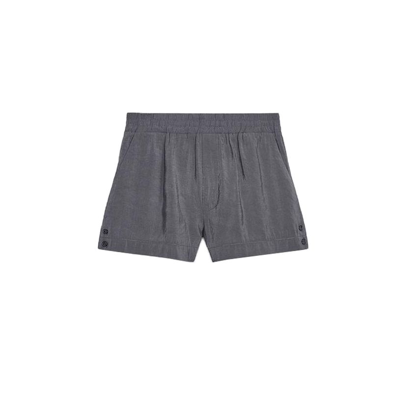 Paste Pocket Decoration Short sleeve Vertical V-neck Shirts 3718119 Mini Vertical Comfortable Mid Waist Shorts 3067431