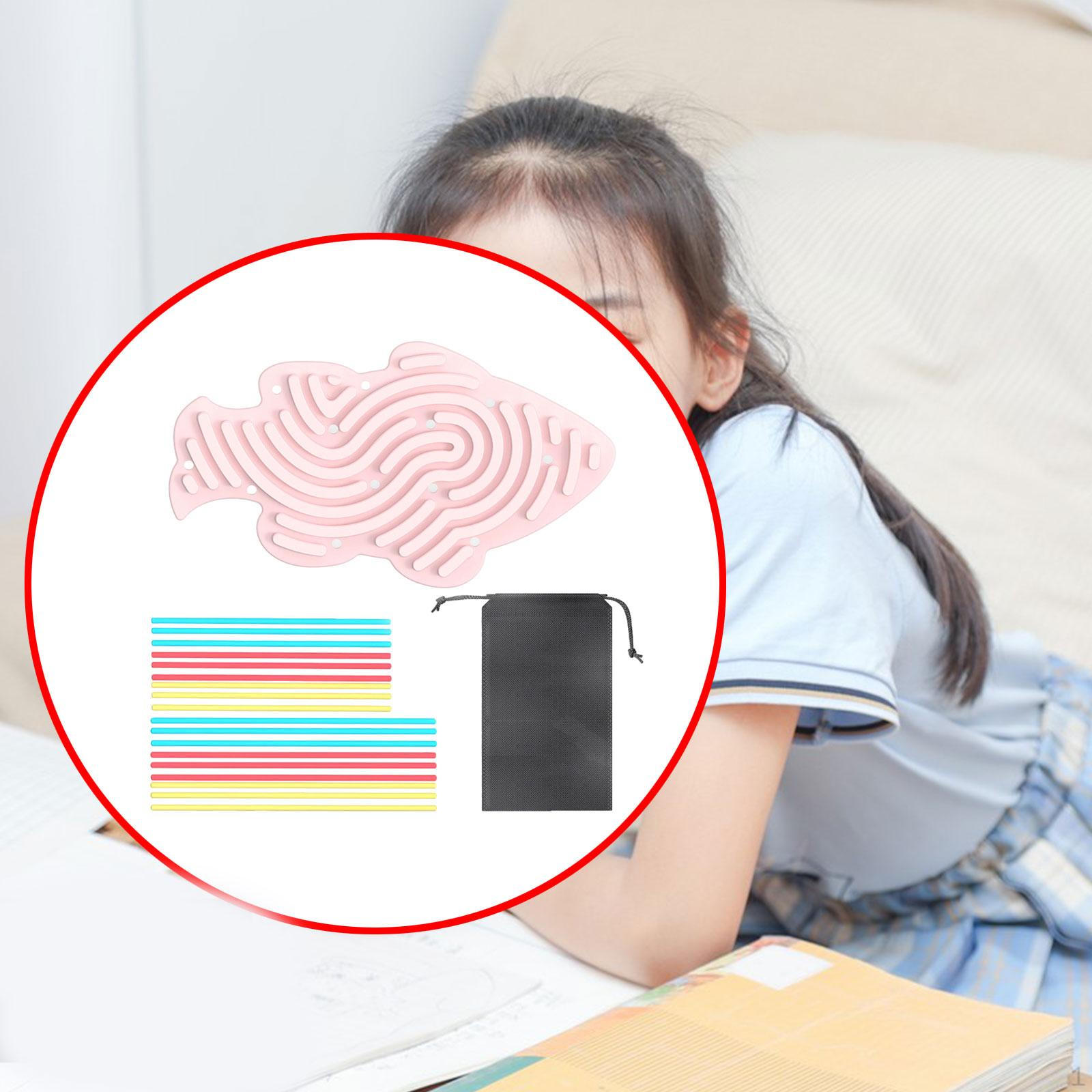 

Смішна силіконова розслаблююча дошка Fidget Sensory Activity Board Kids Busy Fine Motor Skill рожевий