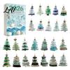 Maßgefertigter handgefertigter Bastel-Seeglas-Weihnachts-Adventskalender 24-Tage-Countdown-Box mit Baum-Hängeverzierung Acryl-Ornamente Festlich