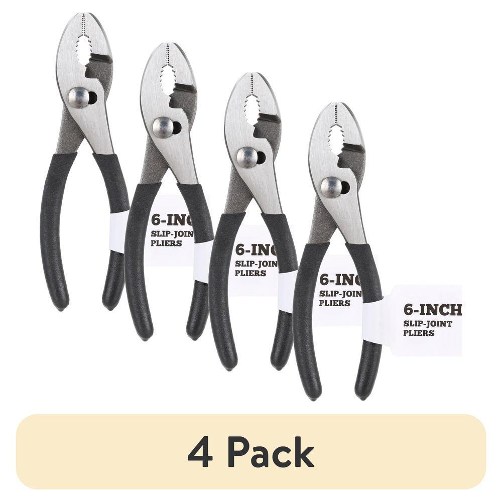 

4 Pack 6 Inch Slip Joint Pliers Adjustable Non Slip Gripping Tool Carbon Steel Durable Ergonomic Handles Toolbox Essential Heavy United States