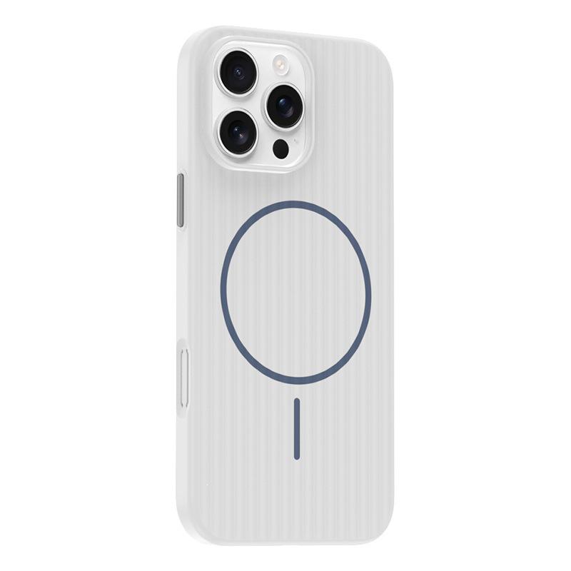 Corrugated Magnetic iPhone 17 Pro Max Skin-Feel PC Drop-Proof Protective Case