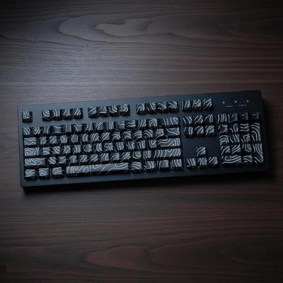 Topografische Tastenkappen Konturlinien leuchten durch PBT Cherry Profil Seitendruck Hinterleuchtet Für MX Gamer Mechanisches Tastatur