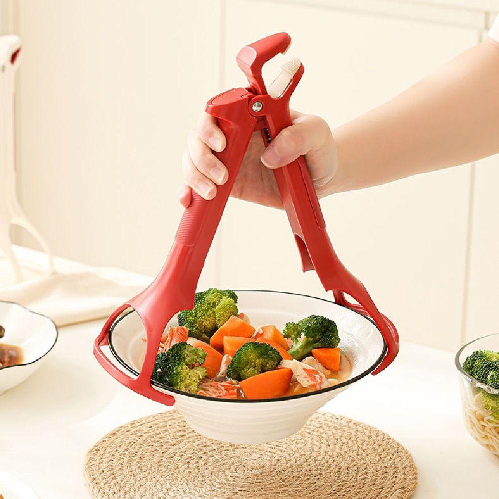 2in1 Anti Scalding Clip Non-Slip Hot Bowl Gripper Retriever Tong Bowls Tong  Frying Pans