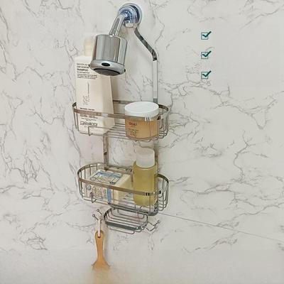 Non-Drill Bathroom Shower Rack Organizer for Toiletries