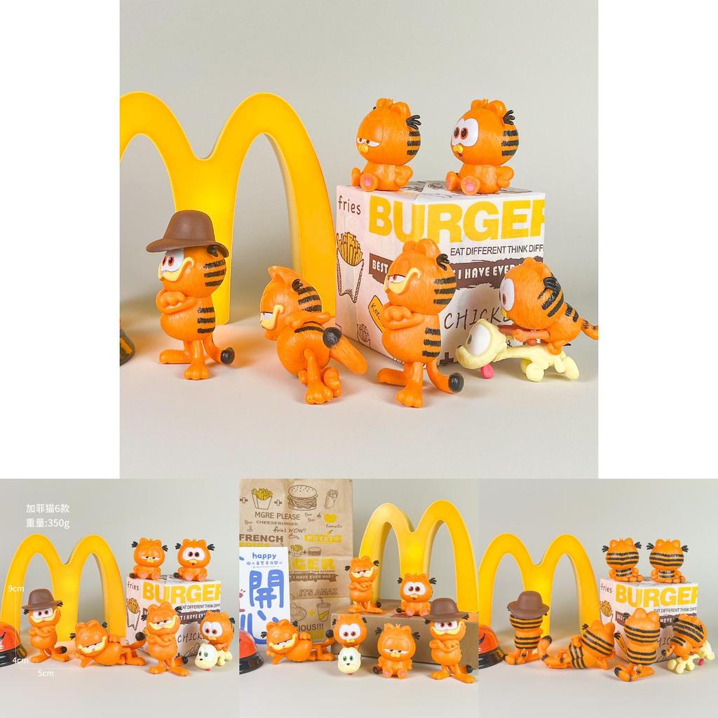 The Garfield Show Pvc Collectible Figures Set With Cute Cartoon Design For Fans And Collectors