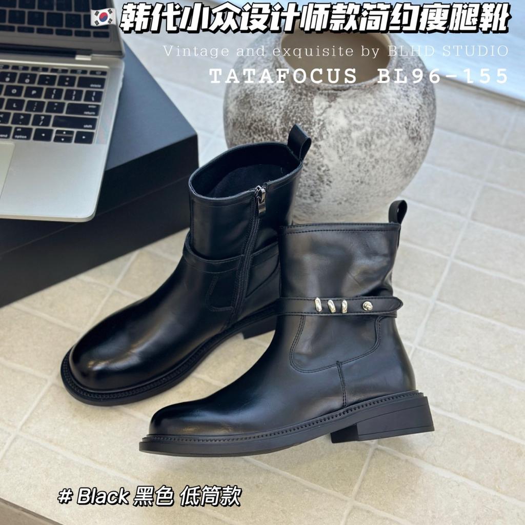 High quality~ 2025 autumn and winter new fashion temperament versatile casual shoes round head medium heel thick heel fashion short boots women