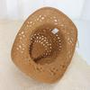 Summer Woven Denim Hat Outdoor Sun Shading and Sun Protection Straw Hat Women's Hollowed Out Large Eave Beach Hat