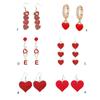 Temperament Pendant Earring Sweet Cool  Love Heart Charm Earrings Y2K Style Small Hoop Earrings Fashion Jewelry