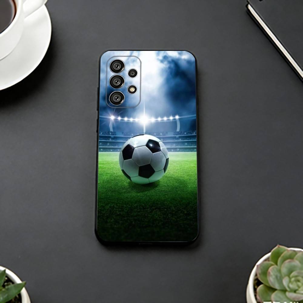 Football Sport Soccer Phone Case Black Silicone Soft For Samsung S25,S24,S21,S22,S23,S30,Ultra,S20,Plus,Fe,Lite