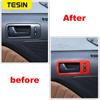 TESIN Car Red Interior Decoration Cover Stickers For Ford Mustang 2009 2010 2011 2012 2013 2014 Exterior Accessories Car