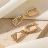 1 Pair Fashion Hollow Bottle Dangle Earrings for Women Cubic Zirconia Jewelry Daily Wedding Party Accessories