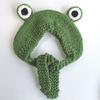 Cute for Frog Hat Big Ears Headgear Cartoon Knitted Hat Winter Warm Headdress