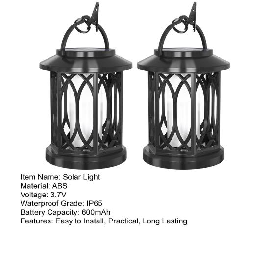 LED Solar Lamp Flickering Flame Solar Soft Glow Waterproof Lantern Auto On/Off Decorative Hanging Lantern Garden Decoration