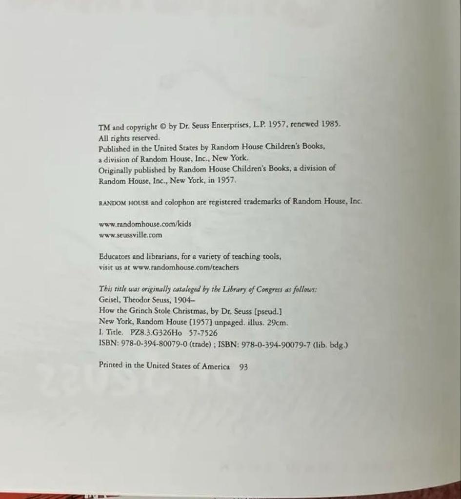 [USED] Foreign books Picture books Grinch Dr.Seuss Christmas