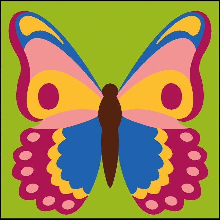 Kit Canevas Soudan Papillon 20x20 cm