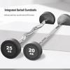 BOSHILI Fixed Rubber-Coated Barbell Set