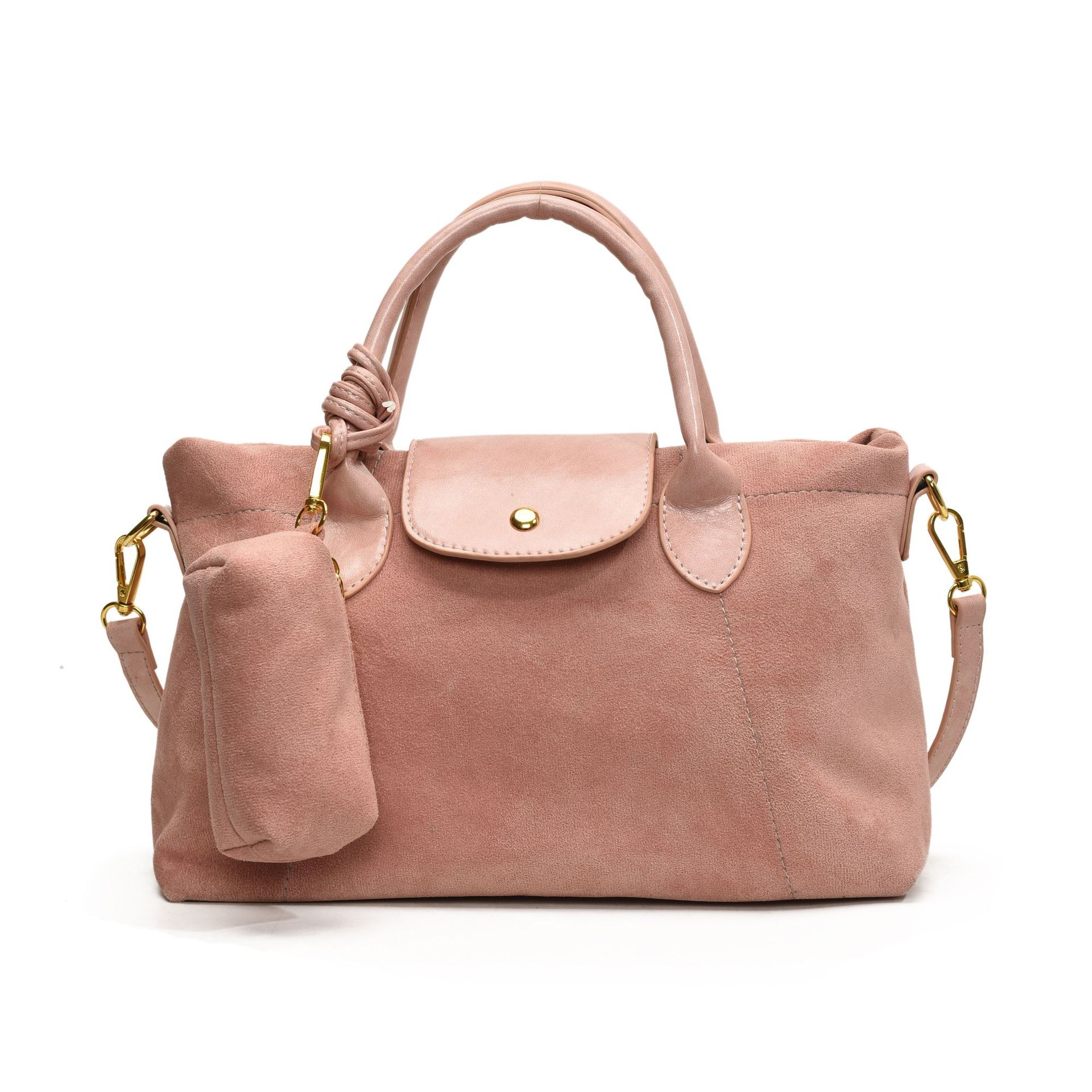 

сумка-тоут для поездок на работу женская зимняя новая ретро матовая модная большая вместимость на плечо с высоким чувством стиля розовый