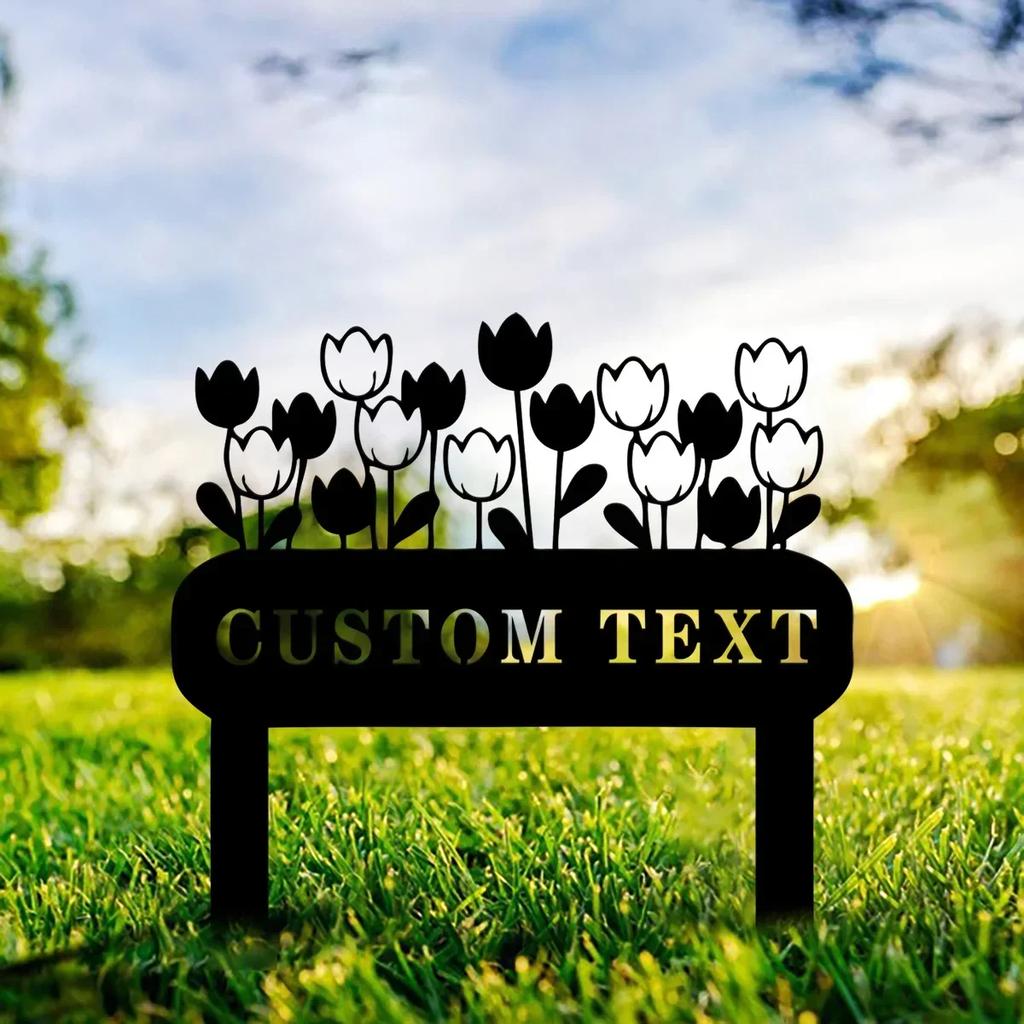 Custom Metal Garden Sign, Street Decor, Bird Yard Art, Personalized Gift