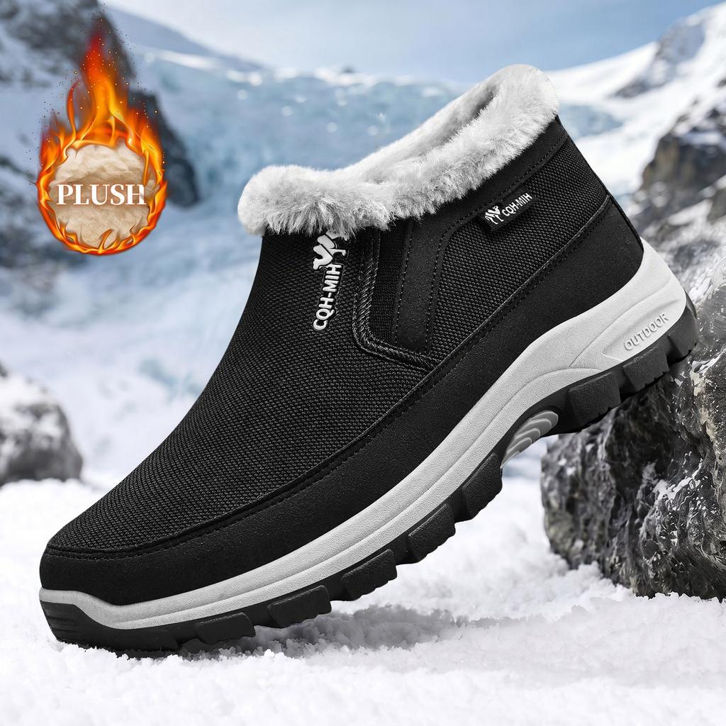 Men's shoes winter casual cotton shoes one pedal piled thickened shoes non-slip cotton boots