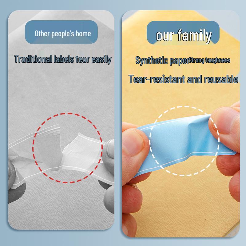 Vattentäta Söta Skrivbara Självhäftande Färgade Etiketter Namnetiketter för Hushållsmärkning