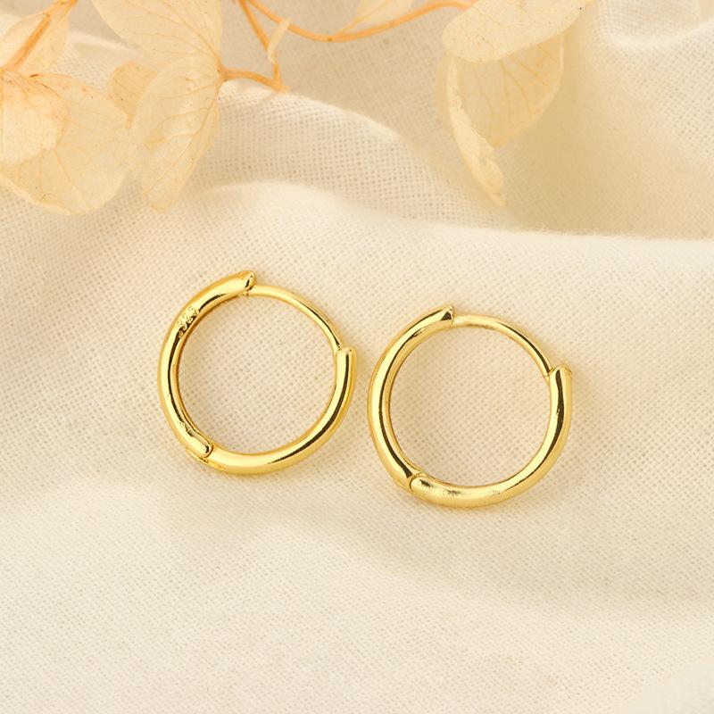 Minimalist Plain Hoop Earrings For Women High End Cartilage Studs Niche Design Ear Care Circle Ear Buckle Jewelry