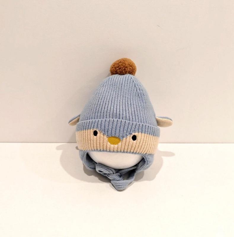 Autumn/Winter Baby Cute Adorable Wool Hat with Ear Protection for Boys & Girls - Thick & Warm Cartoon Design