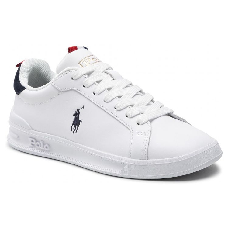 Polo Ralph Lauren Leather Lace-Up Fashion Sneakers Unisex Sneakers White 809860883003