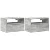 Vidaxl Wiszące Szafki Nocne, 2 Szt., Szarość Betonu, 45X26X28,5 Cm