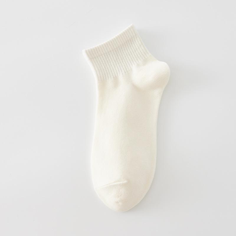 

Белые женские тонкие летние носки из дышащего хлопка с низким вырезом One Size (36-39)