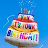 Large Birthday Cake Balloons Cartoon Bear Cake Number Foil Balloon for Baby Shower Birthday Party Decoration Prop Kids Toy