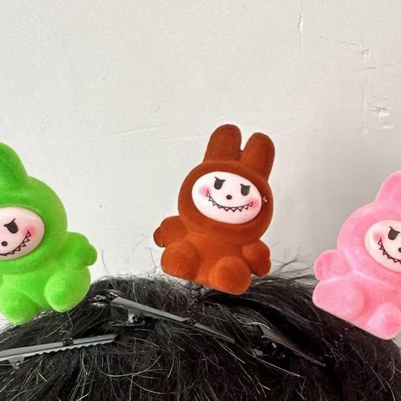 5 Buc. Clipsuri de Păr 3D Labubu Clipsuri de Păr cu Arcuri Desen Animat Plus Păr Ace de Păr Bricolaj Clip Cioc de Rață Accesorii de Păr pentru Copii