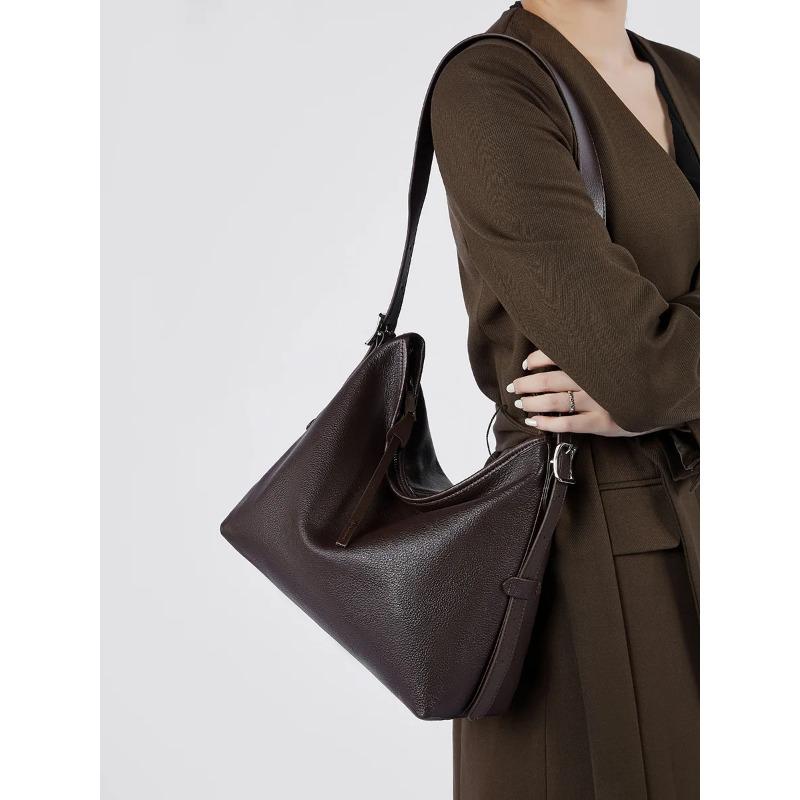100% Genuine Leather Women's Handbag fashi niche shoulder underarm bag daily retro tote bag fashi crossbody bag as gift