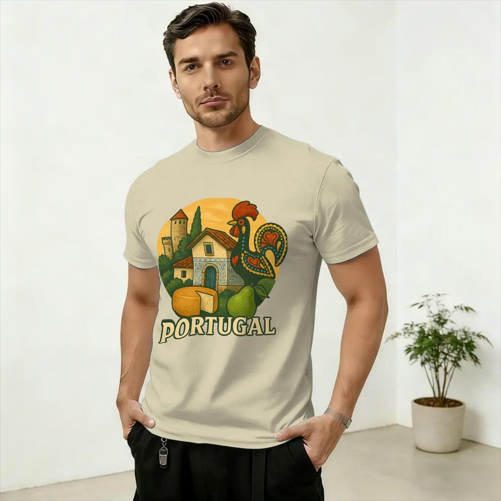 Galo de Barcelos Rooster TShirt for Unisex Fashion 100 Cotton Tees Crew Neck Short Sleeve T Shirt Adult Clothing