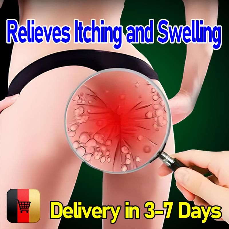 Powerful Hemorrhoid Cream for Severe Anal Pain - Fast Acting Itch Relief, Reduces Inflammation - Soothing Formula 55g