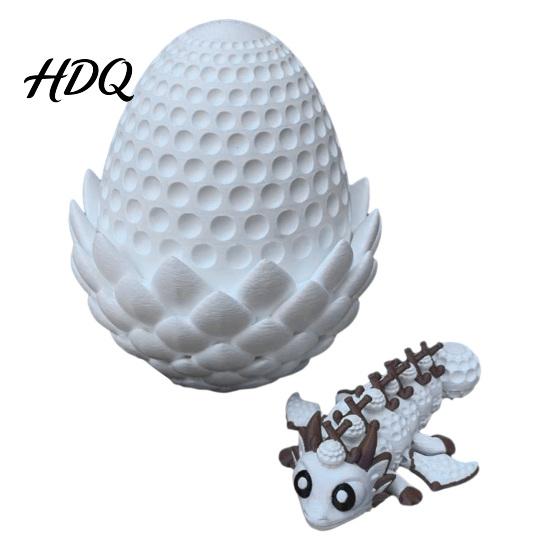 Tabletop Stress Relief Toy Flexible Sports Ball Dragon And Egg Articulated Fidget Toy 3D Easter Gift Bag Filler Printed Egg with Winged Inside Desk