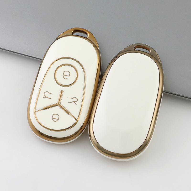 

Чехол для ключа Geely Xingyuan 2025 - Защитная оболочка с золотой окантовкой для версий Wish и Exploration