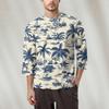 Men's Fashion Printed Round Neck 3/4 Sleeve Tops T-Shirt