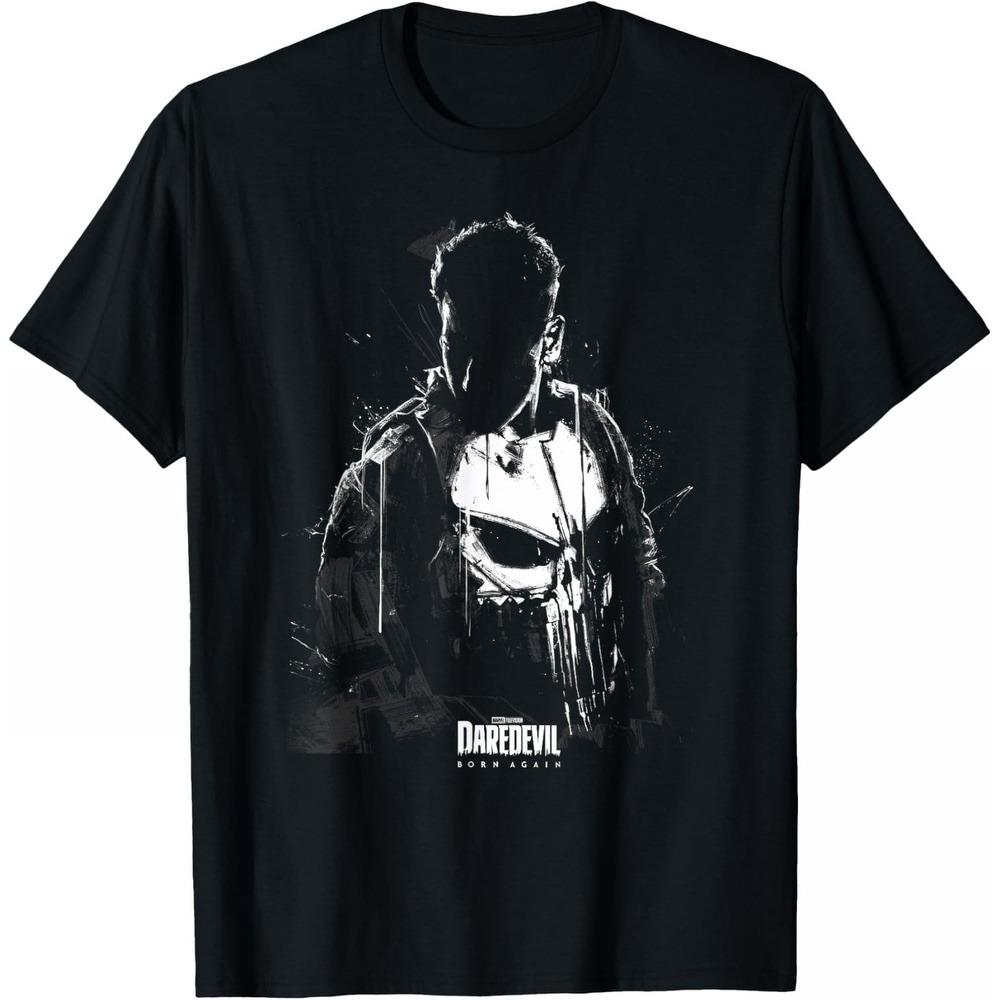 Daredevil Born Again Marvel Punisher Ink Art Techwear TShirt Men Women Cotton Oversized Outdoor Casual Alt Fashion Daily Tops 2XL